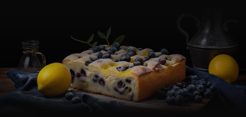 Lemon Blueberry Swirl Loaf Cake